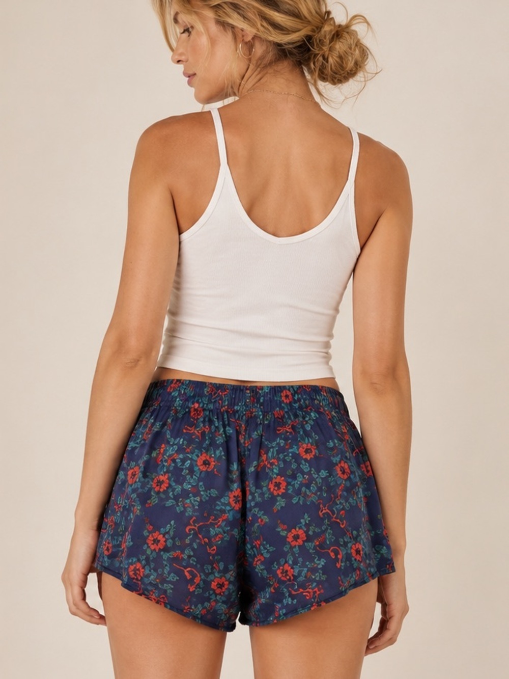 Free People FP We The Free Boxer Shorts Floral Print Size M NWOT - Picture 2 of 8